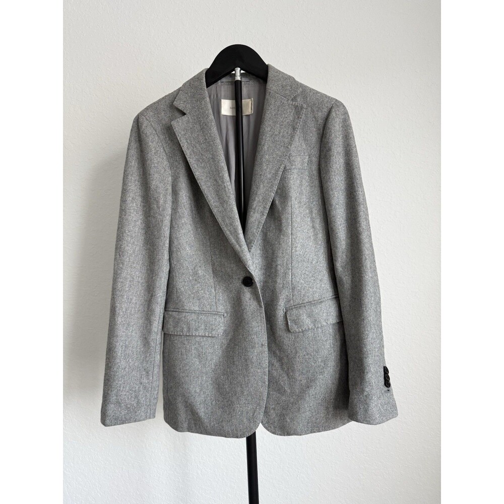 SUITSUPPLY Womens Cameron Fit Sz 38R Single Breasted Gray Pure Wool Lined Italy
